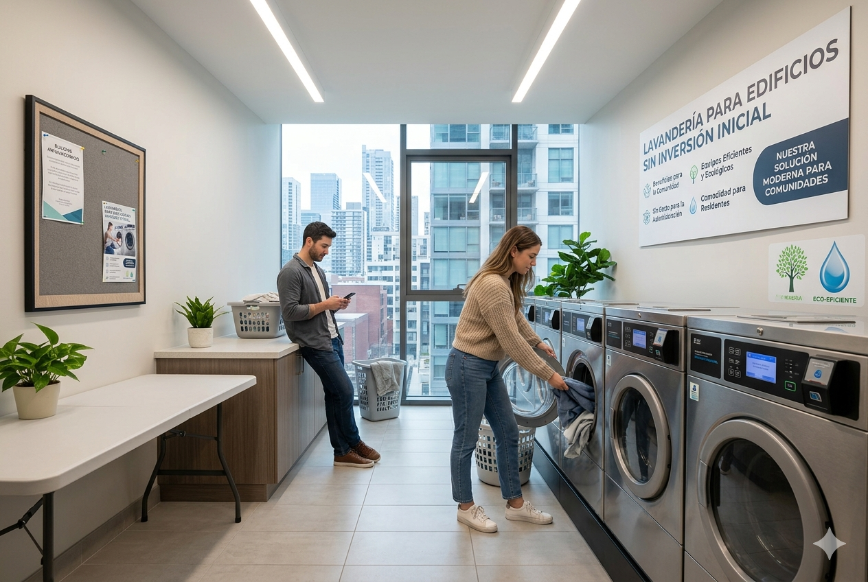 Lavandería para edificios sin inversión inicial: una solución moderna para comunidades